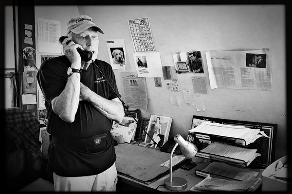 Jack Graves during the men's over-70 final at East Hampton Indoor Tennis is 2017. He says the photo 