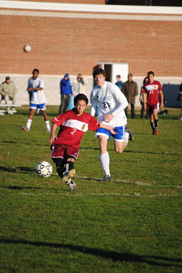 Top seed Mattituck celebrates after beating Southampton in penalty kicks on Wednesday.
