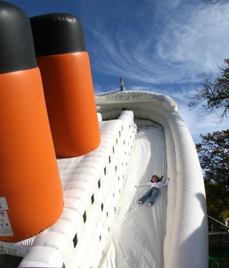 Going down with the Titanic at the East Hampton Kiwanis Club's Halloween Bash at the American Legion in Amagansett on Saturday.