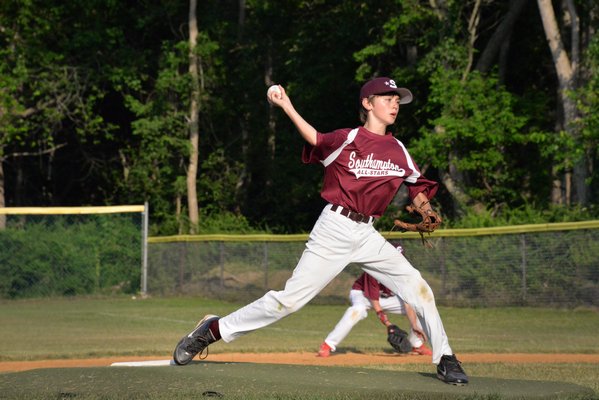 Matthew Silverberg on the hill for the Southampton All-Stars in their first game against North Shore. MICHELLE MALONE