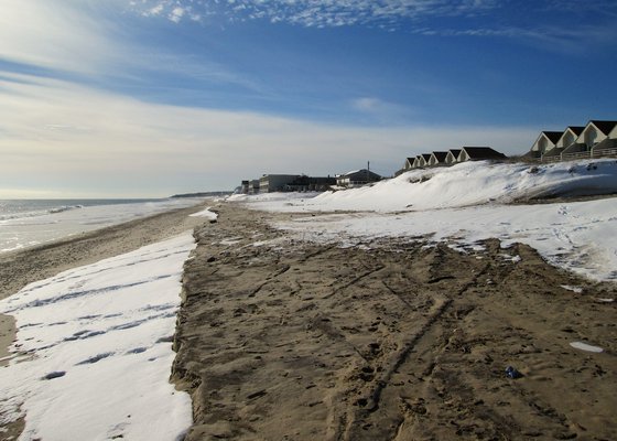 The Downtown Montauk Emergency Stabilization Project is designed to be a temporary solution to erosion. KYRIL BROMLEY