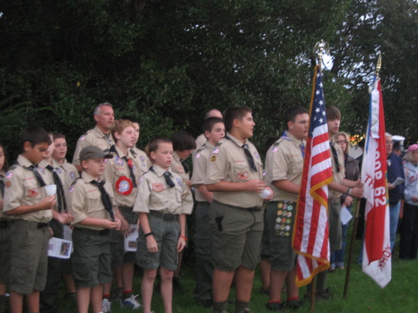 Hundreds of residents turned out in Westhampton Beach to light candles and pay respect to lives lost on 9/11. LISA FINN