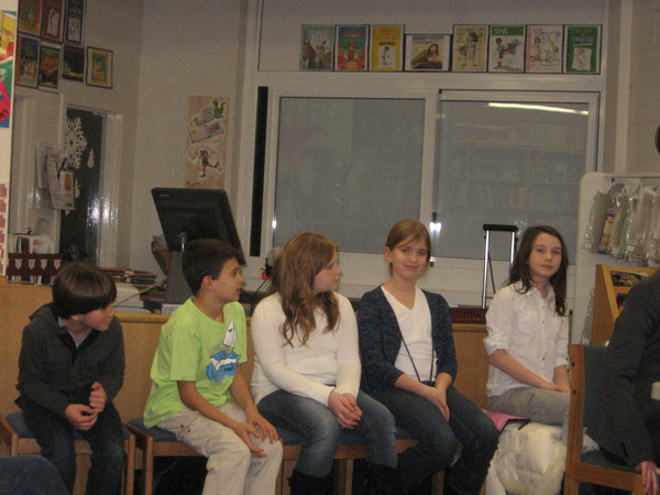 Westhampton Beach fifth graders gave a presentation on computer safety to the board of education.
