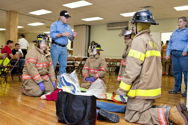 Advisor Paul Hoyle instills life-saving lessons in young volunteers.