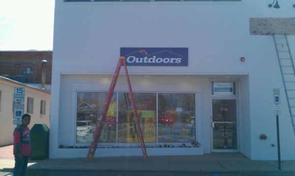 Outdoors new sign