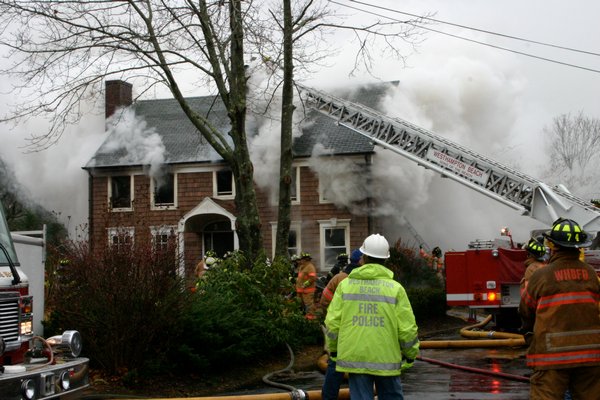 A fire destroyed George Guldi's Griffing Avenue home in Westhampton Beach on November 30