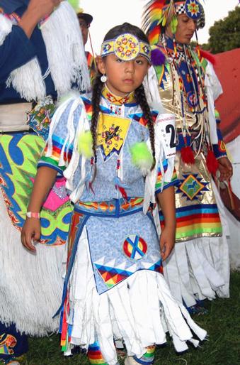 A young dancer at the 62nd Annual powwow. BRIAN BOSSETTA