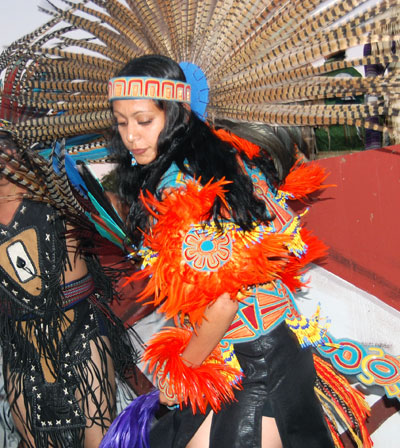 An Aztec dancer who took part in the Grand Entry. BRIAN BOSSETTA