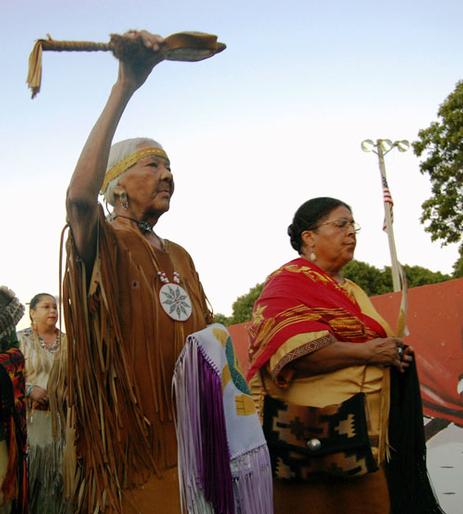 A tribal elder taking part in the Grand Entry. BRIAN BOSSETTA