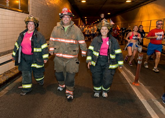  await the start of the 13th annual Tunnel to Towers 5K Run and Walk on Sunday