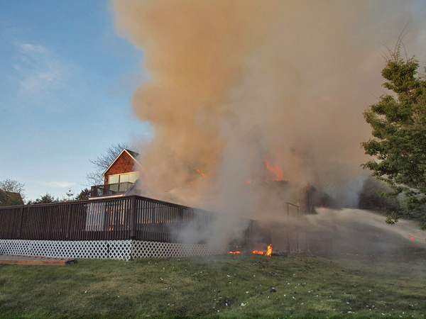  Quogue and East Quogue fire departments responded to a fire at a vacant house on Pine Grove Court in Westhampton on Monday evening. 