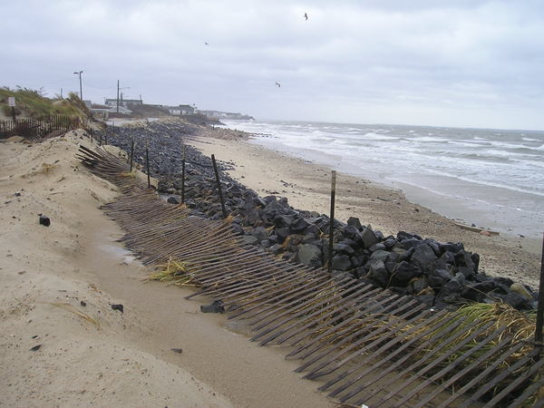 The view from Soundview Drive in Montauk on Thursday. VIRGINIA GARRISON