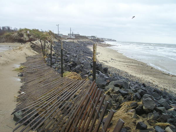 The view from Soundview Drive in Montauk on Thursday. VIRGINIA GARRISON