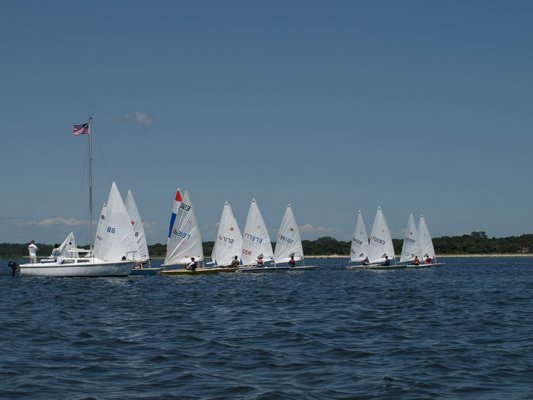 Participants of last week's PGJSA regatta compete in laser races. SARAH WARREN