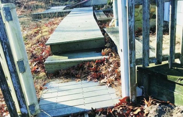 The Peconic Baykeeper's new headquarters requires renovations to its rear deck for handicap accessibility. COURTESY SEAN O'NEILL.