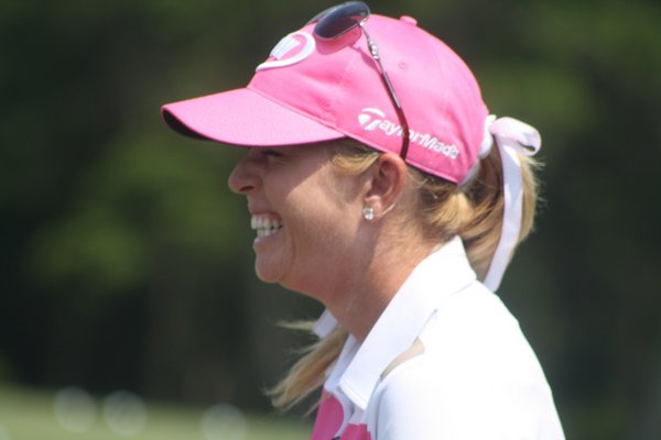 Paula Creamer took time to interact with her fans during a special exhibition at Sebonack on Tuesday. CAILIN RILEY