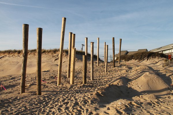 East Hampton Town has decided not to halt the Montauk beach project. KYRIL BROMLEY