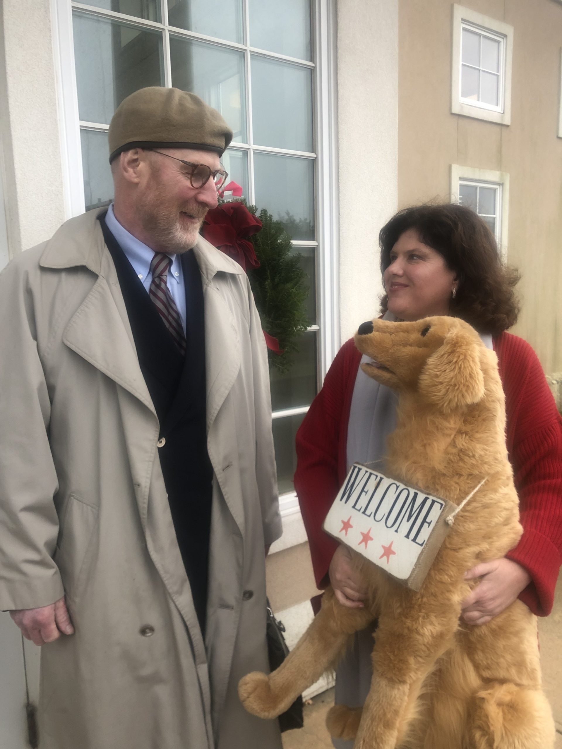 Colleen Moeller and her attorney, Dan Rodgers, have asked for a trial over the ticket issued to Ms. Moeller for placing a stuffed dog with a 