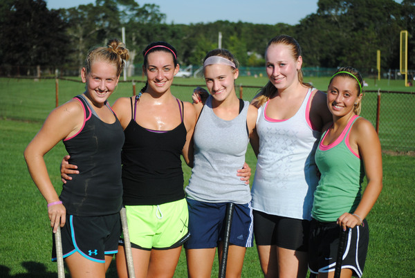 The Pierson field hockey seniors (left to right): Melanie Stafford