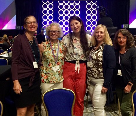 Representatives of The Retreat recently presented at the National Coalition Against Domestic Violence conference in Washington, D.C. From left, Retreat Education Director Helen Atkinson-Barnes, Executive Director Loretta Davis, Meg Atkinson-Barnes, Shelter Director Vicki Cooper, and Counseling Director Regina Mysliborski.