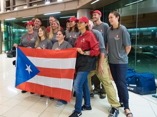 Some of the Stony Brook Medicine healthcare volunteers set to depart for Puerto Rico to provide needed relief and healthcare services in areas affected by Hurricane Maria. COURTESY STONY BROOK UNIVERSITY