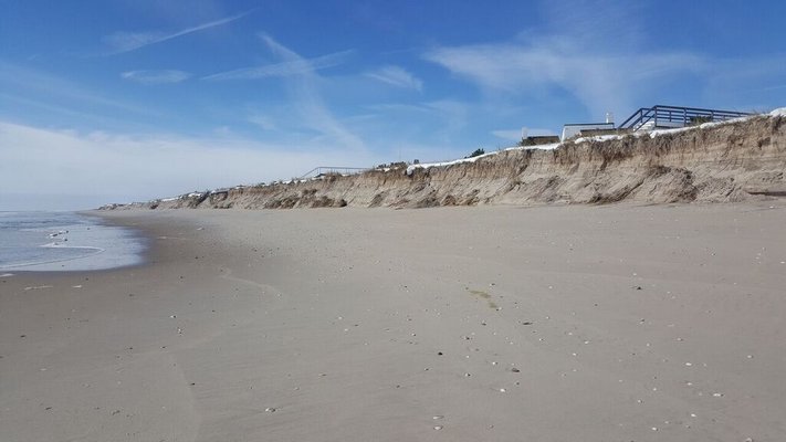 Quogue Village Beach after the January 23 blizzard. COURTESY OF ARAM TERCHUNIAN