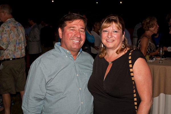 Marian and Brent Camery with Gina Brewster at the Quogue Wildlife Refuge's 10th annual Wild Night for Wildlife fundraiser at the Refuge on Saturday