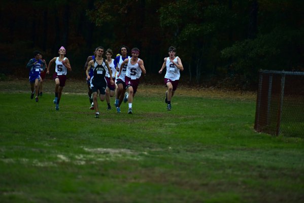 Running as a pack has been the key to success for the Southampton boys cross country team this season. RICCI PARADISO