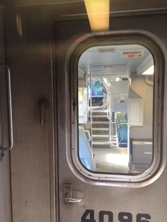 Passengers complained about being locked out of two cars at the end of an LIRR train on Thursday afternoon. WALTER DEANE