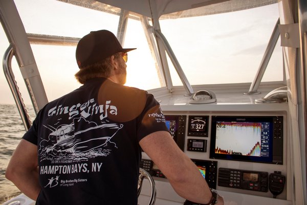 Robert Godley aboard his centre console fishing boat