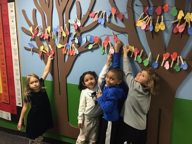 Sag Harbor Elementary School students were eager to select a gift idea from the “Mitten Line” tree to help make a merry holiday for children in need in the community. Gifts donated by students and their families will be distributed on December 19.