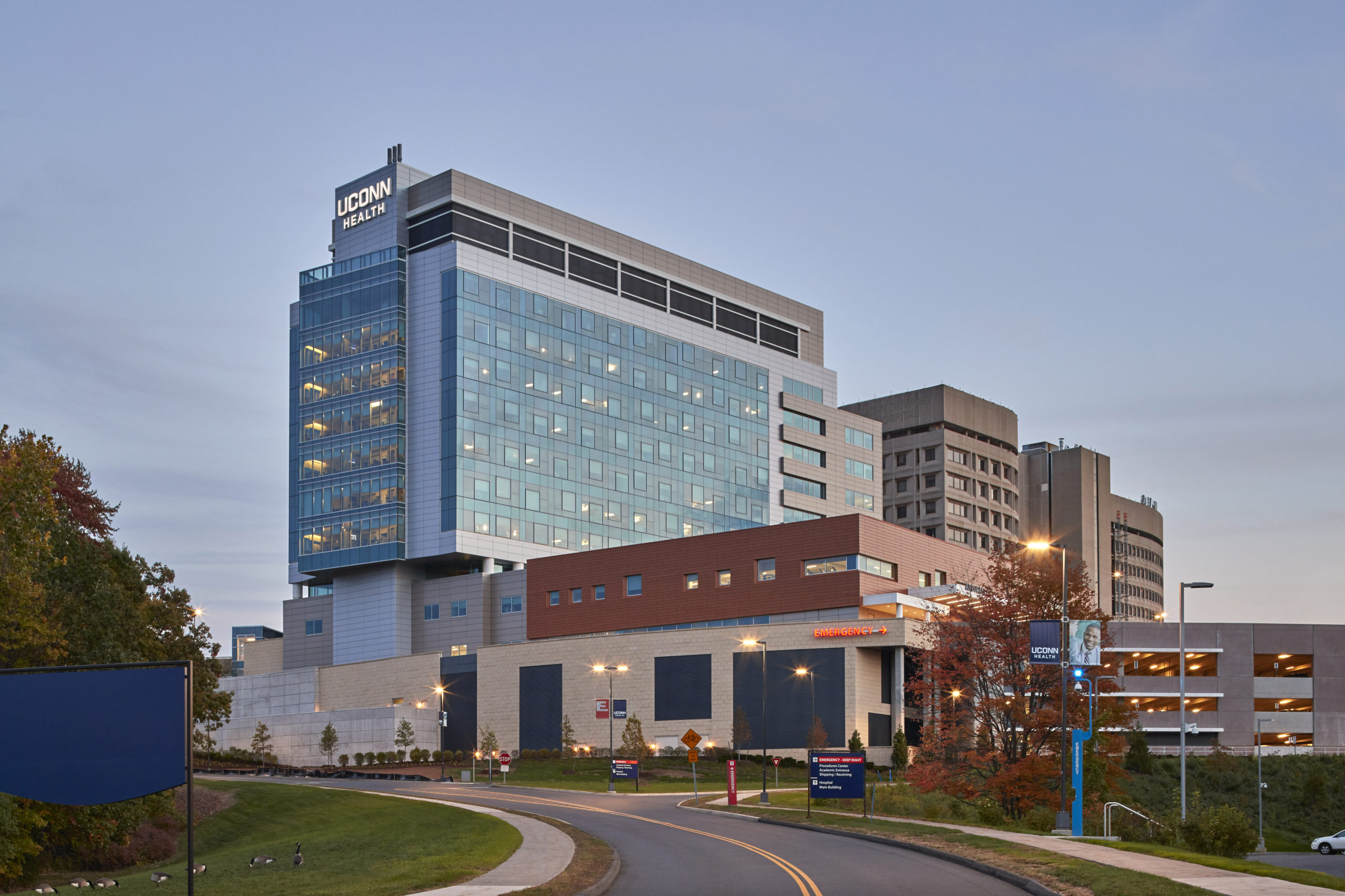 University of Connecticut John Dempsey Hospital Expansion, Farmington, CT.      Courtesy HKS Architects