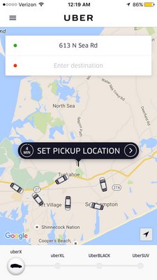 Uber drivers go to Southampton on the weekends when there is expected to be more business. Uber rides are arranged via a smartphone app