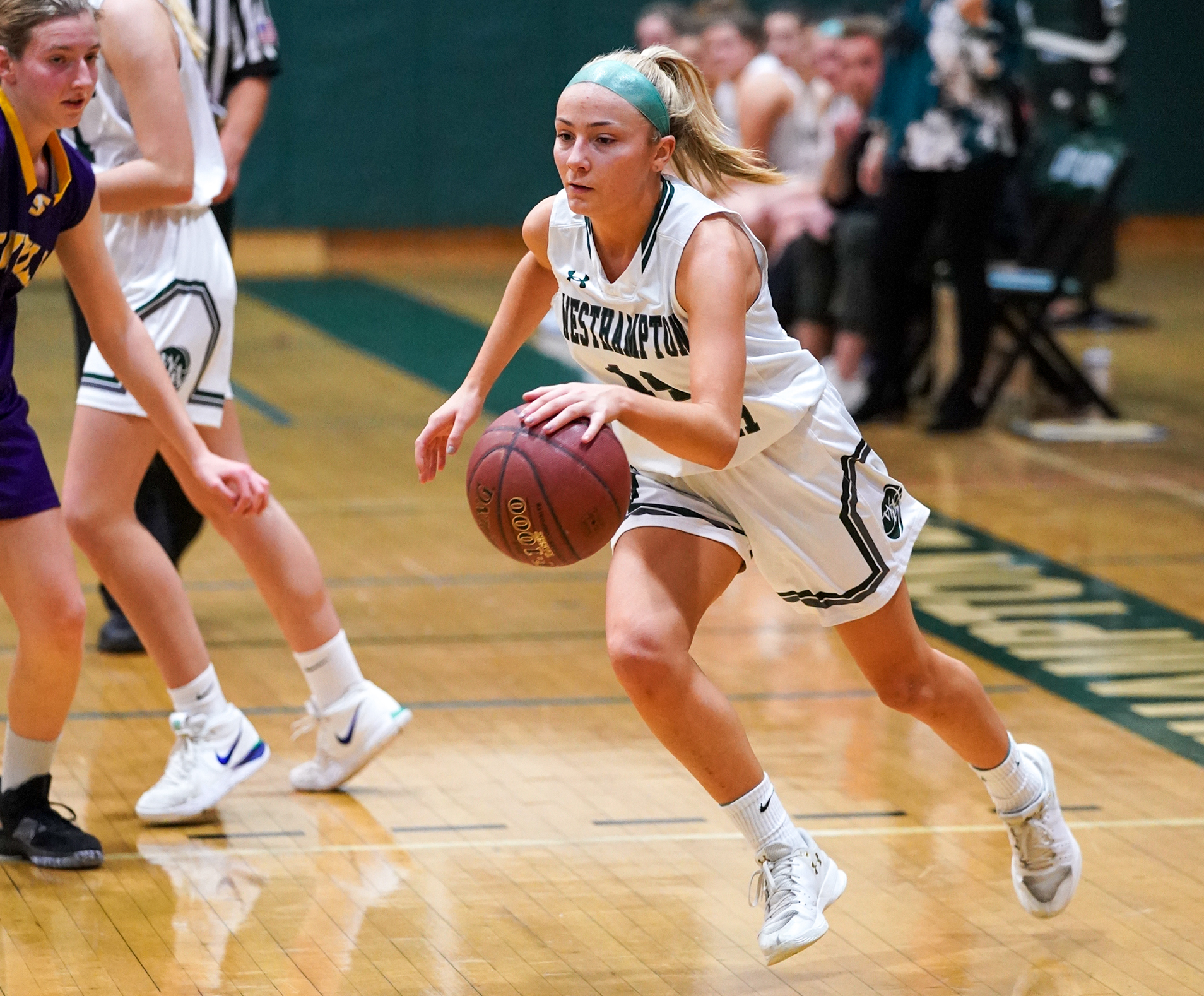 Westhampton Beach senior Isabelle Smith scored 23 points, had eight rebounds and three assists in her team's triple-overtime victory over Sayville on December 18.