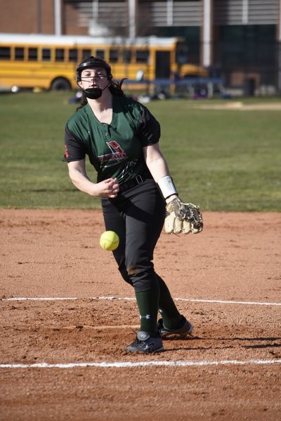 Angie Acampora started in the pitching circle for Westhampton Beach against Amityville last week. DREW BUDD