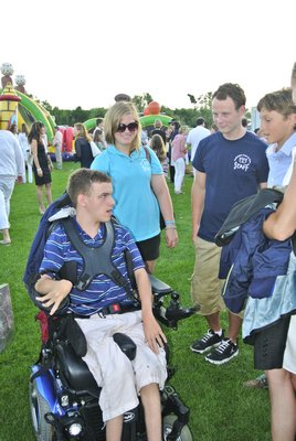 Southampton Fresh Air Home camper Andrew Burbank sang the National Anthem at the 