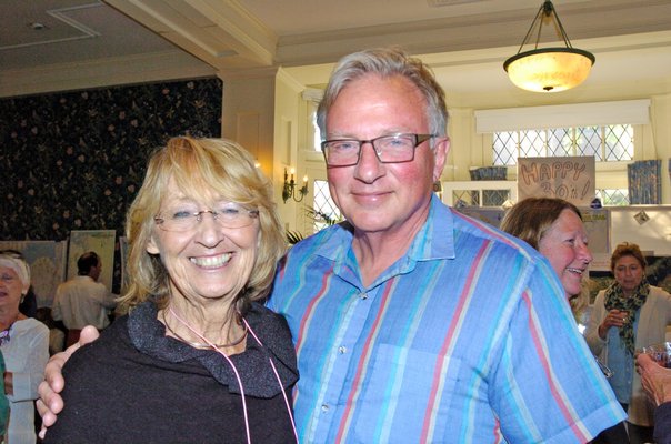 Southampton Trails Preservation Society President Marilyn Kirkbright with Southampton Town Supervisor Jay Schneiderman.