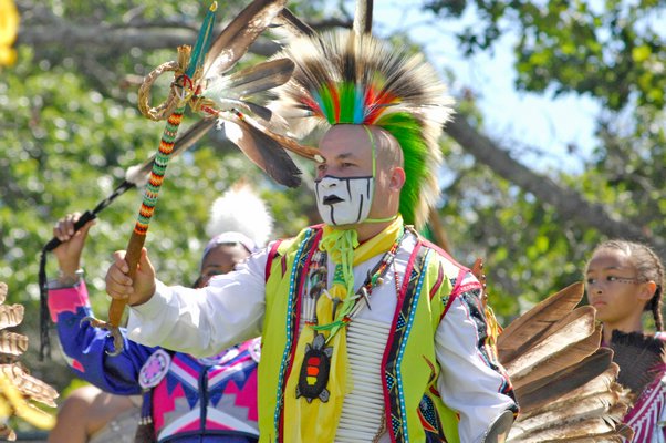 The Grand Entry on Saturday at the 68th annual Shinnecock Powwwow.