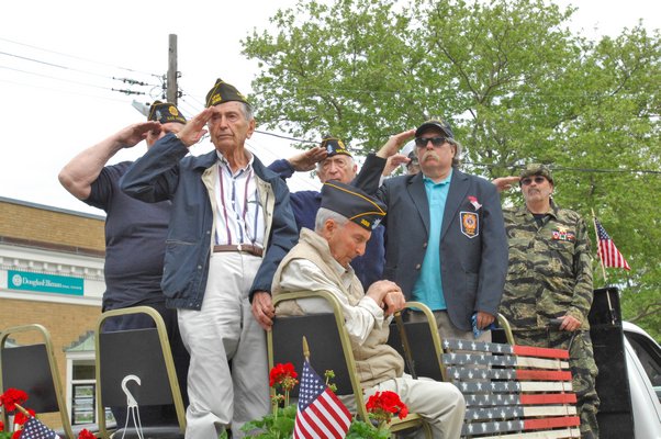 Veterans in the Memorial Day Parade in Sag Harbor on Monday.