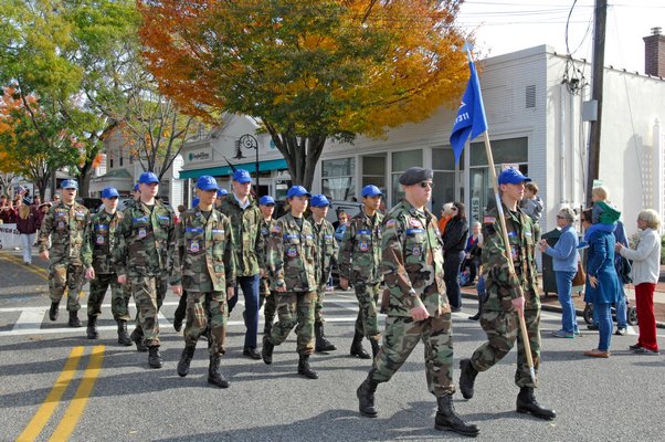 The Civil Air Patrol marches in the parade.