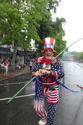 Friday's rain did not dampen the spirits of parade-goers in Southampton Village during the annual Independance Day parade.