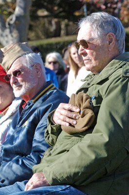 Veterans Day services in Southampton Village last year.  PRESS FILE
