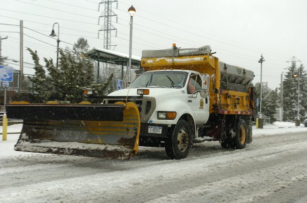 Snow plows were out in full force last Thursday and Friday as Mother Nature dumped over a foot of snow on the East End