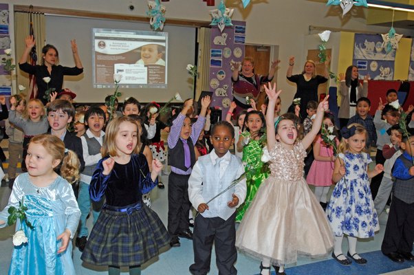Pre-K students dance and sing at their 