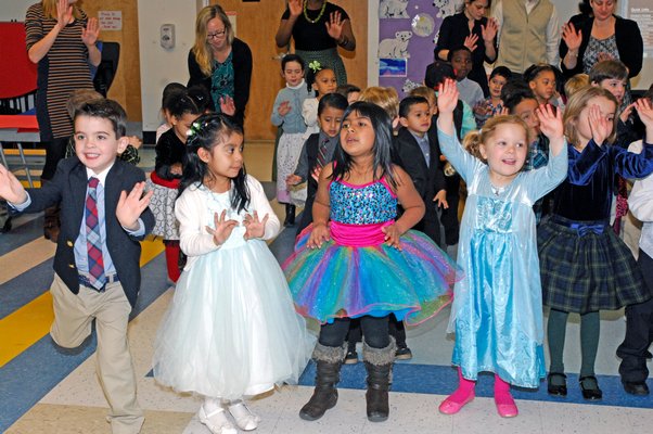 Pre-K students dance and sing at their 