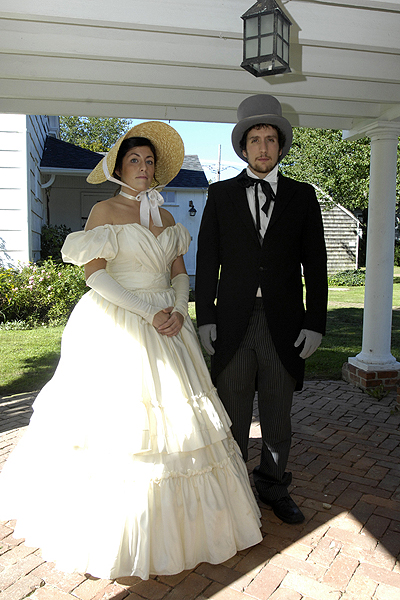 Anita Boyer and Michael Contino are portraying Elizabeth Fordham and Captain George White at the recreation of their 1850 marriage on Saturday at the Southampton Historical Museum.  DANA SHAW