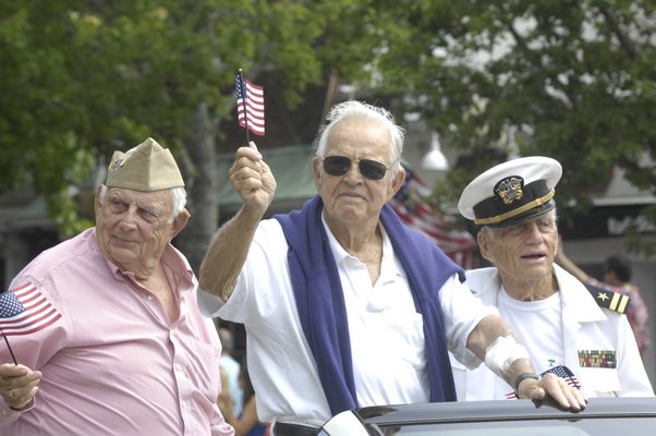 World War II Veterans at the Southampton July 4th parade on Thursday. DANA SHAW