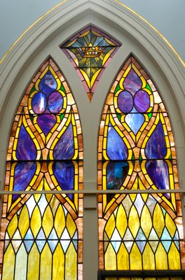  stained glass windows.    DANA SHAW