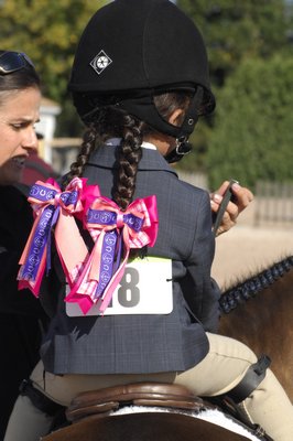 Youngsters participate leadline compitiion at the Hampton Classic on Sunday.  DANA SHAW