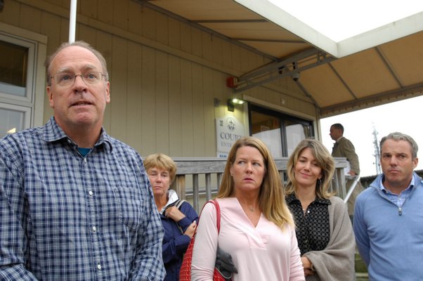 Family members of Paul Hansen at a recent court appearance for Sean Ludwick.  DANA SHAW